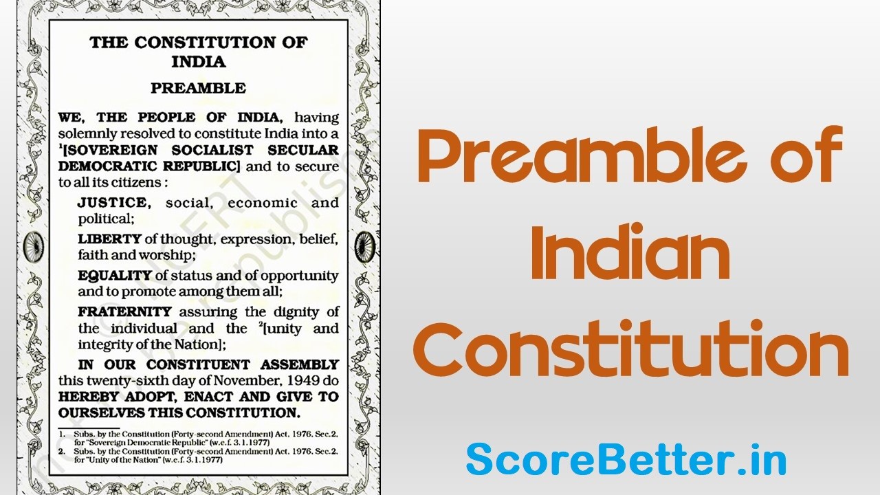 preamble of indian constitution 1