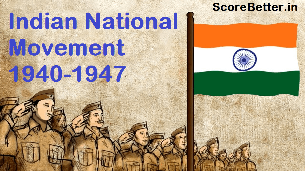 Indian National Movement 1940 1947